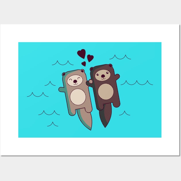 Significant Otter Wall Art by tinybeecards